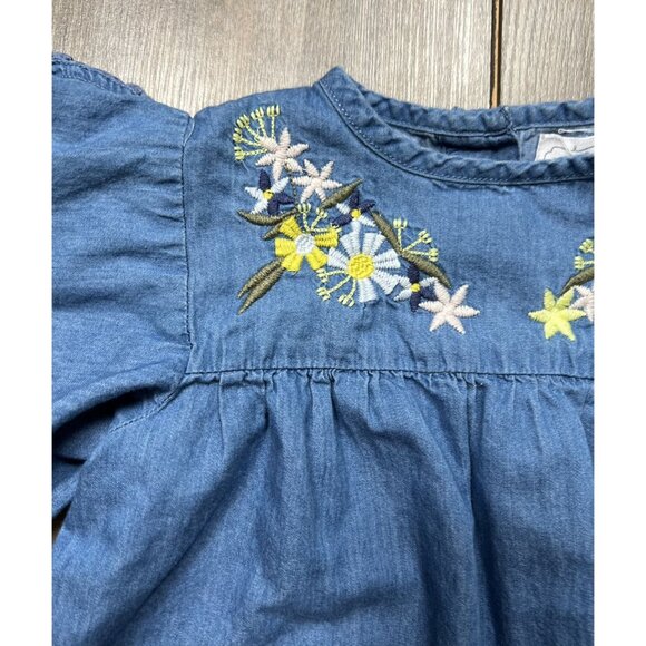 Gorgeous Embroidered Denim Swing Dress - Picture 3 of 8